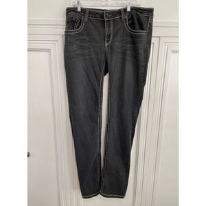 Iris Premium Dark Gray Straight-Leg Jeans Size 2XL‎